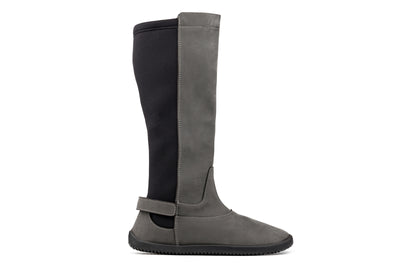 Women’s Barefoot Tall Boots – Grey Nubuck