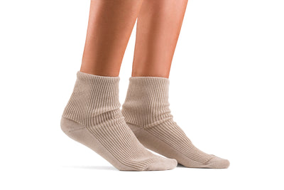 Beige barefoot socks