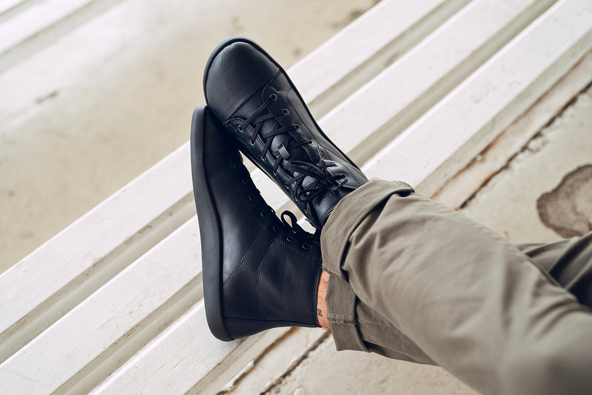 Men's Tara Comfort winter sneakers – black [Free Exchange] | Ahinsa shoes 👣