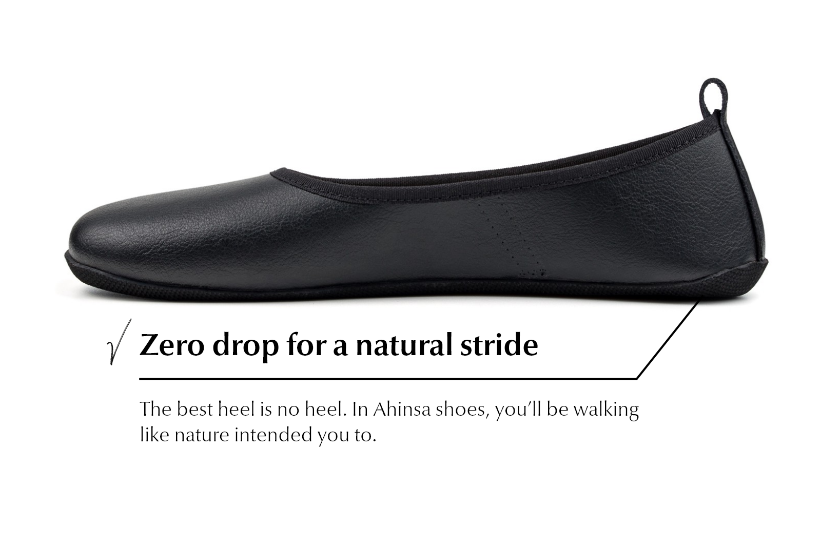 Narrow black flats shop