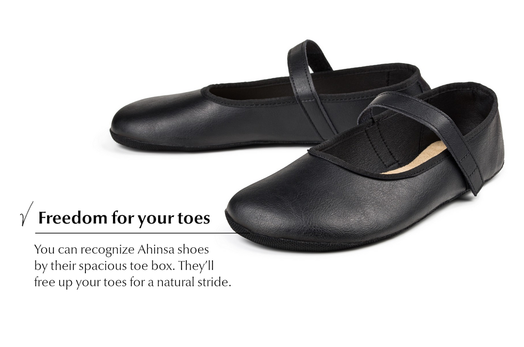 Ananda Barefoot black dress shoes [Easy Exchange] Ahinsa shoes 👣