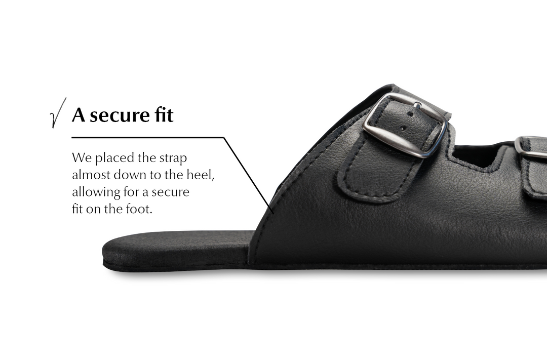 Men's black barefoot sandals [Easy Exchange] Ahinsa shoes 👣