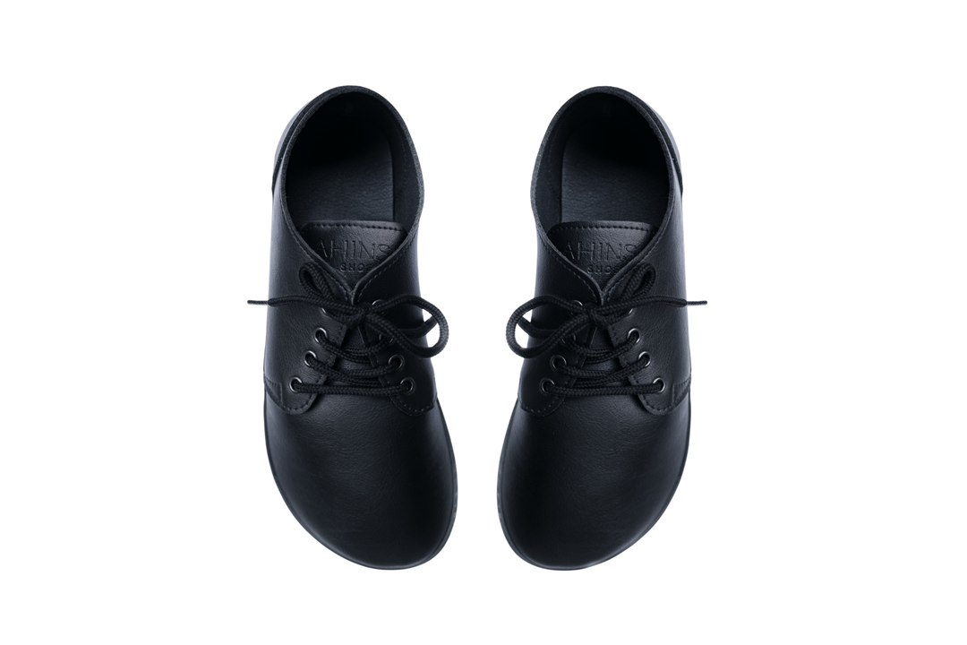 Men's black casual barefoot shoes for healthy walking [Easy