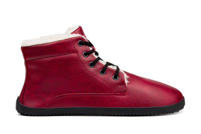 Winter Barefoot Men’s Ankle Boots - Burgundy