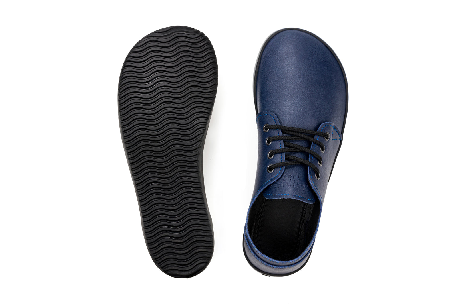 Blue leather hot sale casual shoes