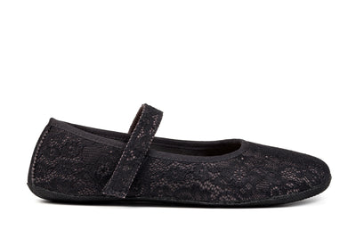 Ananda Barefoot Ballet Flats with Black Lace