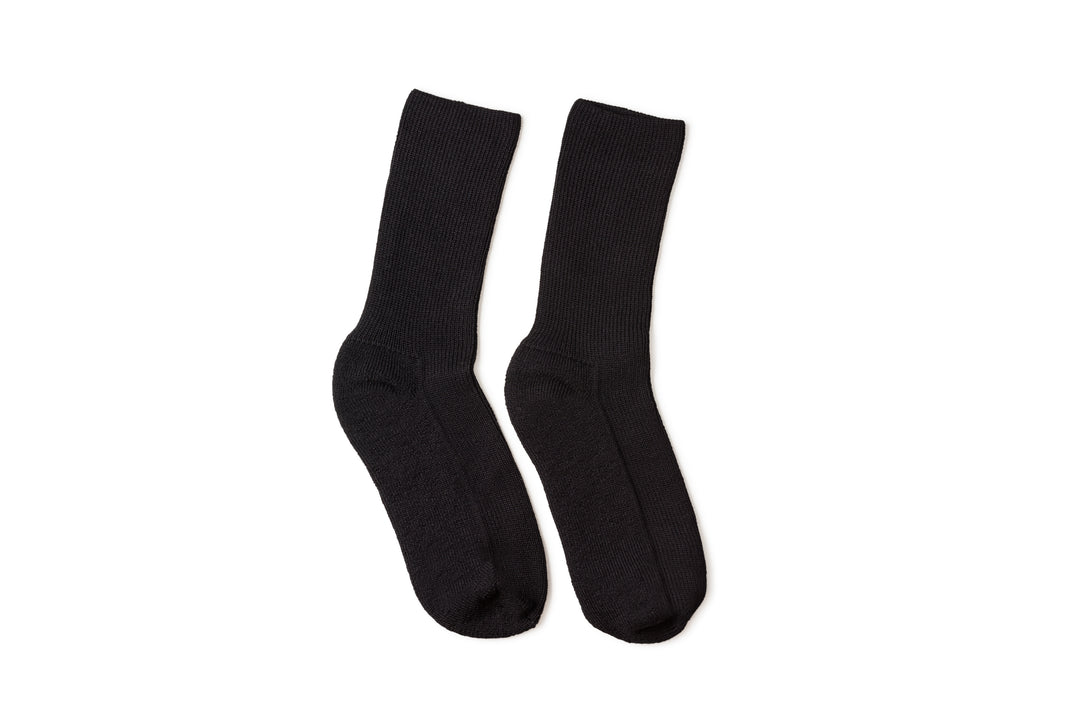 Winter Barefoot Bamboo Socks – Black [Easy Exchange] | Ahinsa shoes 👣