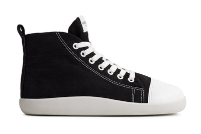 Men's barefoot sneakers Street high-top – Black Hemp