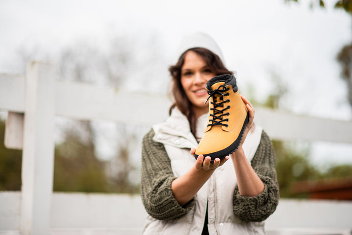 シューズ shuma Women's Shuma Winter Boots – Mustard [Easy Exchange] | Ahinsa shoes 👣