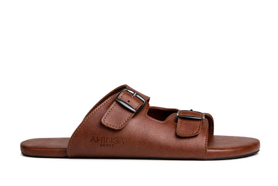 Men's barefoot slip-on sandals brown