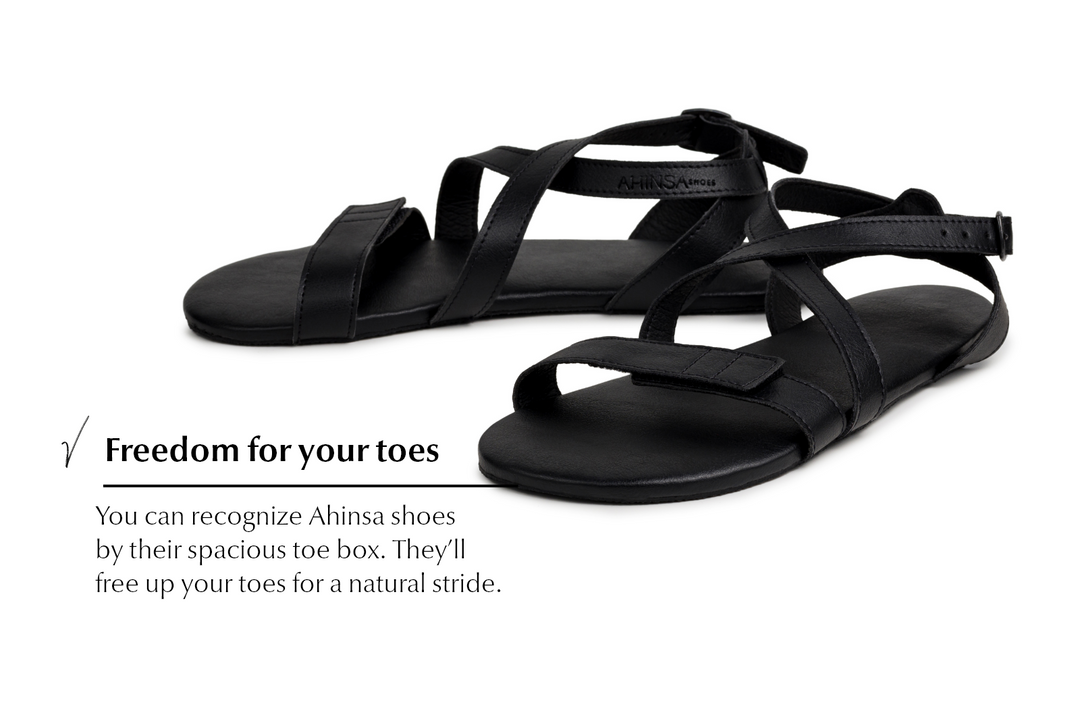 Women s Hava 2.0 Strap Up Sandals Black SALE Ahinsa shoes
