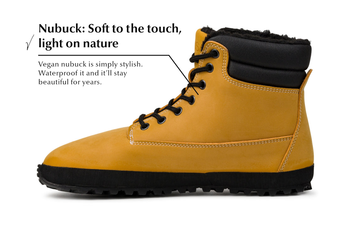 Women's Shuma Winter Barefoot Boots – Mustard [SALE