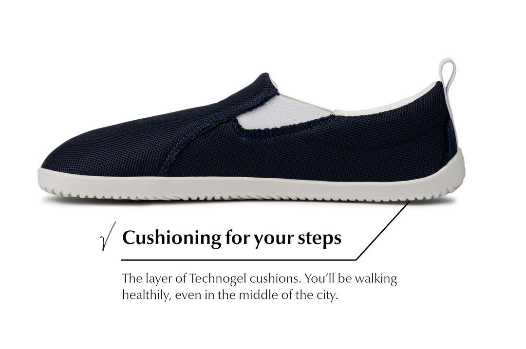 Comfortable Men's Slip-On Sneakers – Navy Blue [SALE] | Ahinsa shoes 👣