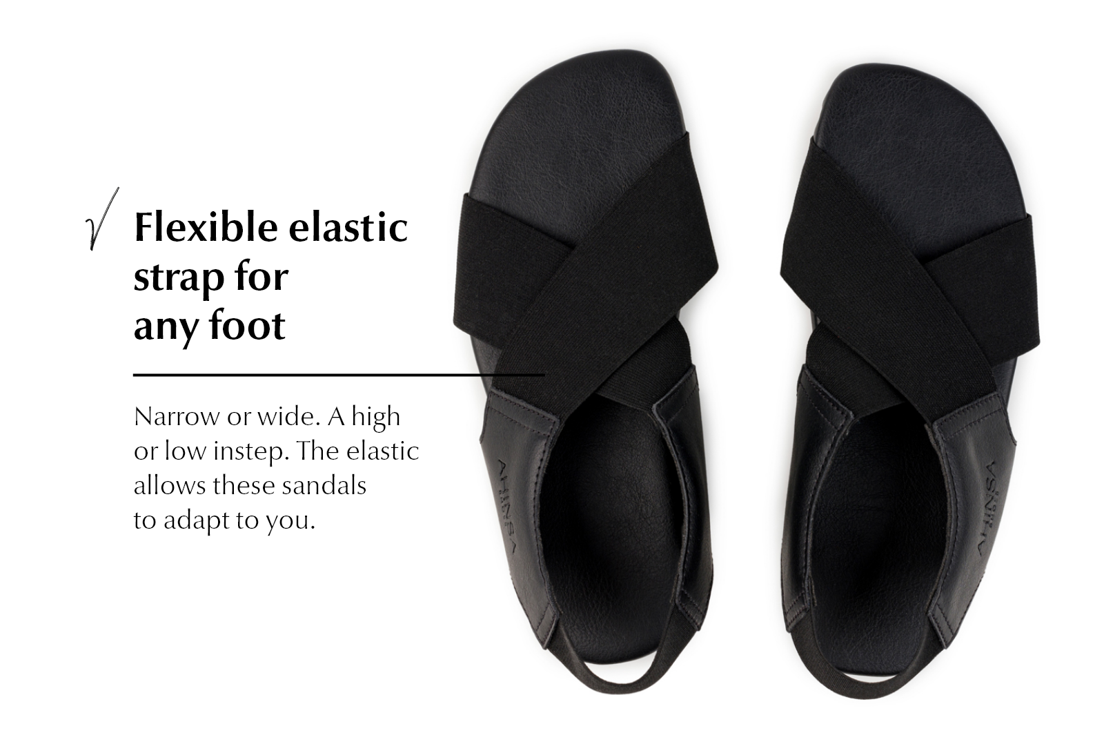 Comfortable Women s Sandals Suna Black SALE Ahinsa shoes