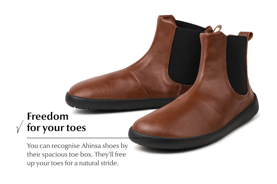 Women's autumn Barefoot Chelsea Boots in Brown [Easy Exchange