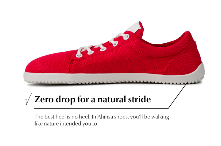 Men s Barefoot Sneakers Vida Hemp Red Free Exchange Ahinsa shoes