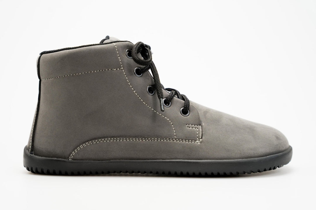 Women s barefoot ankle boots Grey Nubuck SALE Ahinsa shoes