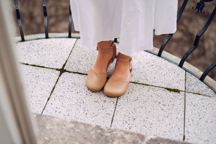 Barefoot Ballerina sandals beige SALE Ahinsa shoes