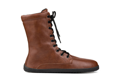 Jaya Barefoot Women’s Fall/Winter Zip-up Boots – Brown