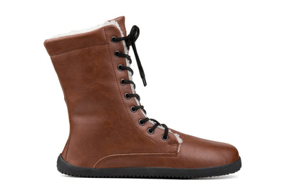 Women’s barefoot Jaya Winter Zip-up brown boots