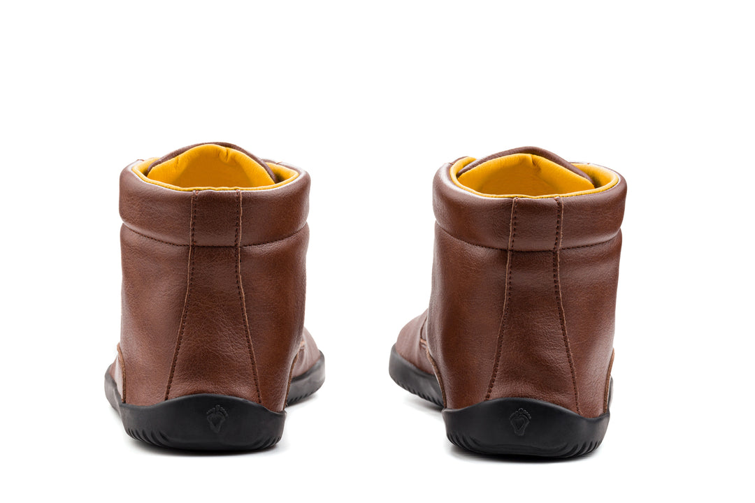 Men's barefoot ankle boots for fall – Light Brown [Easy