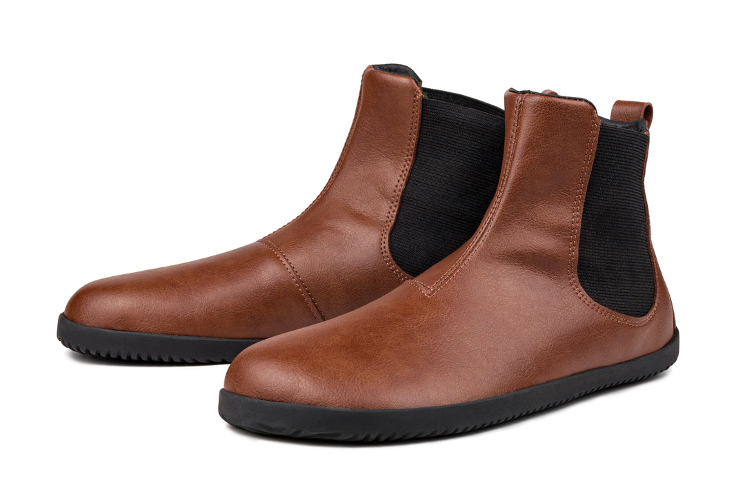 Women s Chelsea barefoot brown boots SALE Ahinsa shoes