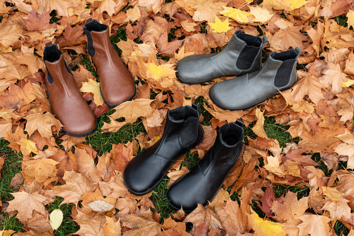 Women's Chelsea barefoot brown boots [SALE] | Ahinsa shoes 👣