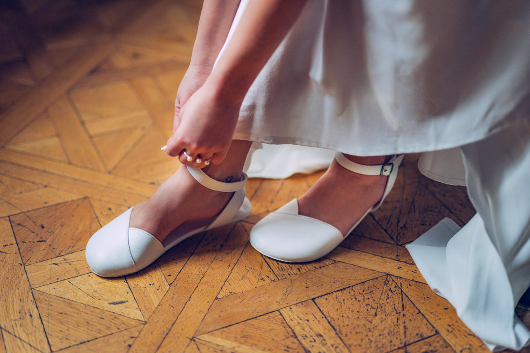 Barefoot Ballerina ballet flats white SALE Ahinsa shoes