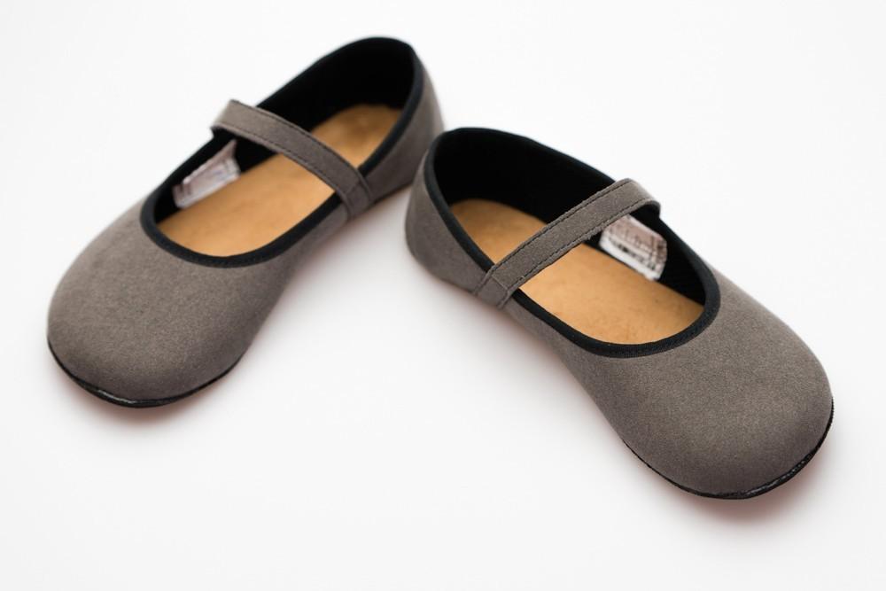 Ananda Barefoot grey suede ballet flats SALE Ahinsa shoes