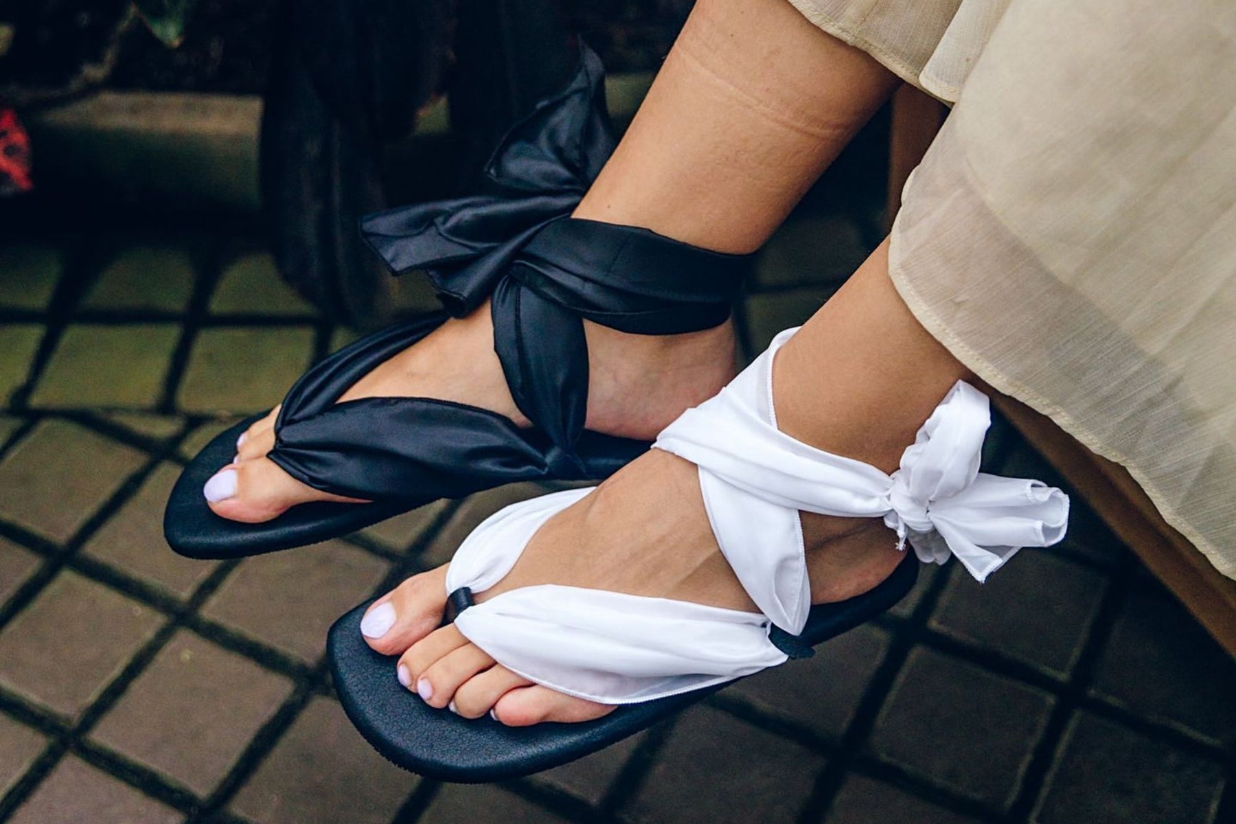 Women's barefoot ribbon-tie sandals [Free Exchange] | Ahinsa shoes 👣